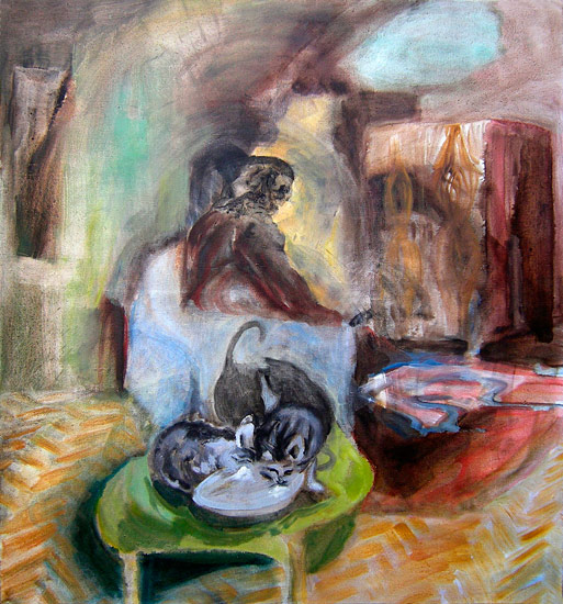 Star� p�n, 150x140 cm, olej na pl�tn�, 2010